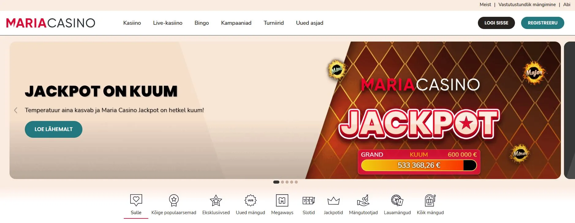 eesti internetikasiinod Maria Casino